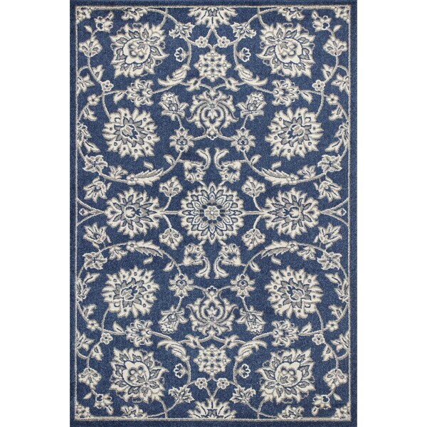 Homeroots 3 ft. 3 in. x 4 ft. 11 in. UV-Treated Polypropylene Denim Area Rug 353454 - main